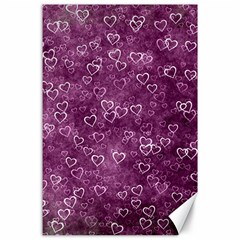 Background Purple Love Canvas 24  X 36  by nateshop