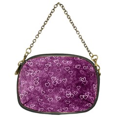 Background Purple Love Chain Purse (one Side)