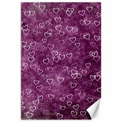 Background Purple Love Canvas 12  X 18  by nateshop