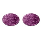 Background Purple Love Cufflinks (Oval) Front(Pair)