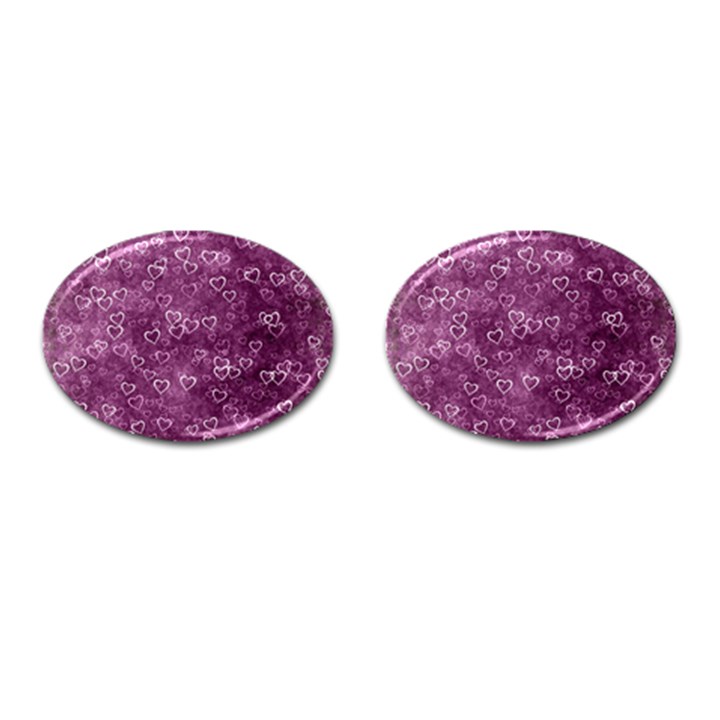 Background Purple Love Cufflinks (Oval)