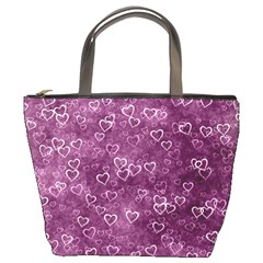 Background Purple Love Bucket Bag