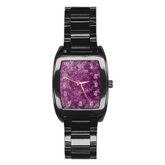 Background Purple Love Stainless Steel Barrel Watch by nateshop