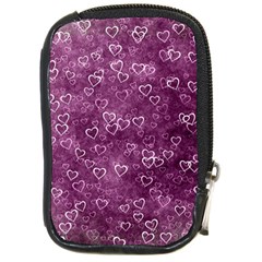 Background Purple Love Compact Camera Leather Case