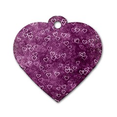 Background Purple Love Dog Tag Heart (two Sides) by nateshop