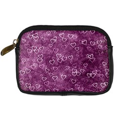 Background Purple Love Digital Camera Leather Case by nateshop