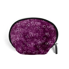 Background Purple Love Accessory Pouch (small) by nateshop