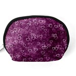 Background Purple Love Accessory Pouch (Medium) Back