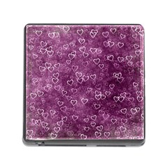 Background Purple Love Memory Card Reader (square 5 Slot) by nateshop