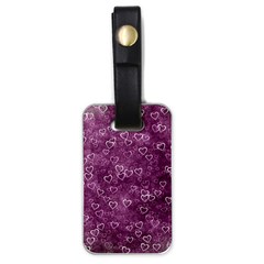 Background Purple Love Luggage Tag (one Side) by nateshop