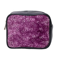 Background Purple Love Mini Toiletries Bag (two Sides) by nateshop