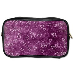 Background Purple Love Toiletries Bag (two Sides)