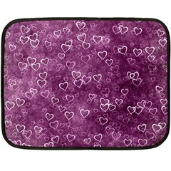 Background Purple Love Fleece Blanket (mini) by nateshop