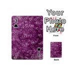 Background Purple Love Playing Cards 54 Designs (Mini) Front - Spade3