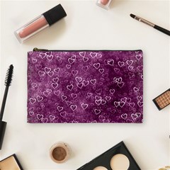 Background Purple Love Cosmetic Bag (medium) by nateshop