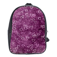 Background Purple Love School Bag (xl) by nateshop