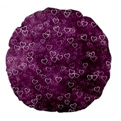 Background Purple Love Large 18  Premium Round Cushions by nateshop