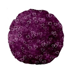 Background Purple Love Standard 15  Premium Round Cushions by nateshop