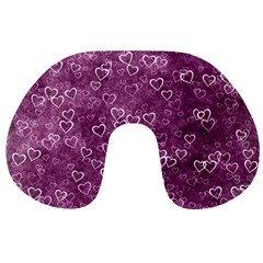 Background Purple Love Travel Neck Pillow by nateshop