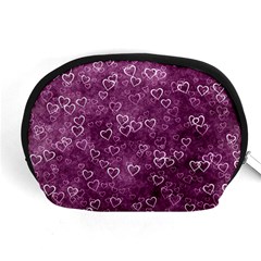 Background Purple Love Accessory Pouch (medium) by nateshop