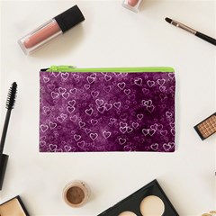 Background Purple Love Cosmetic Bag (xs) by nateshop