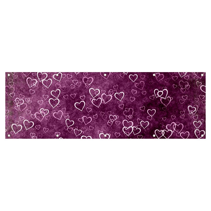 Background Purple Love Banner and Sign 12  x 4 