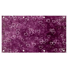 Background Purple Love Banner And Sign 7  X 4  by nateshop