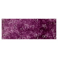 Background Purple Love Banner And Sign 8  X 3  by nateshop