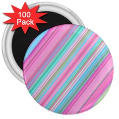 Background-lines Pink 3  Magnets (100 Pack) by nateshop