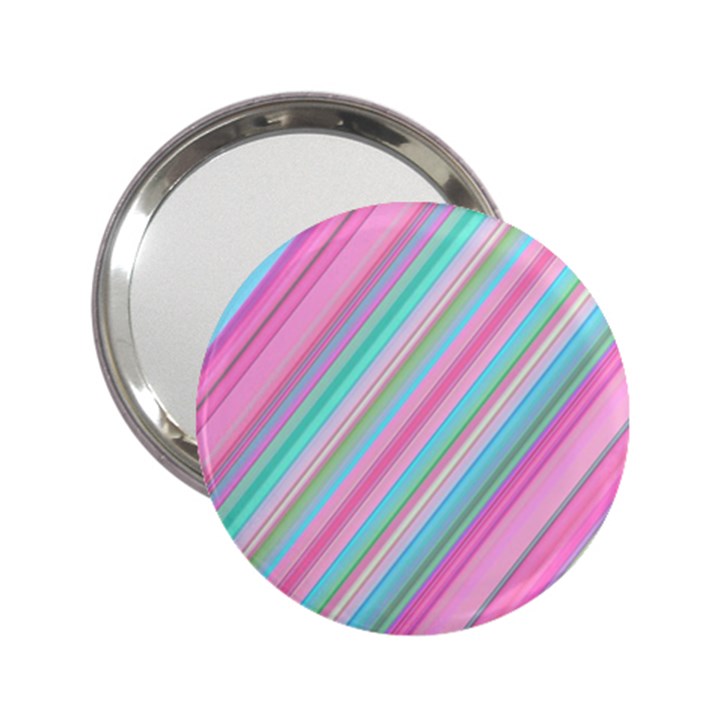 Background-lines Pink 2.25  Handbag Mirrors