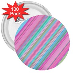 Background-lines Pink 3  Buttons (100 Pack)  by nateshop