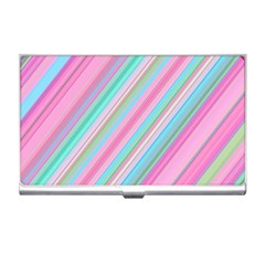 Background-lines Pink Business Card Holder by nateshop