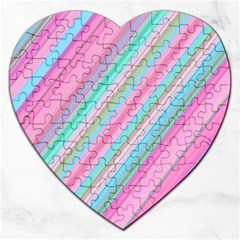 Background-lines Pink Jigsaw Puzzle (heart) by nateshop