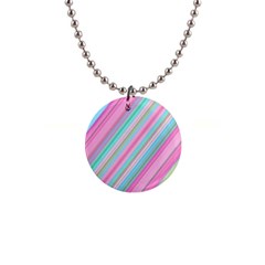 Background-lines Pink 1  Button Necklace by nateshop