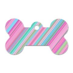 Background-lines Pink Dog Tag Bone (one Side) by nateshop