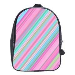 Background-lines Pink School Bag (large) by nateshop