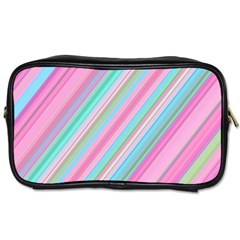 Background-lines Pink Toiletries Bag (one Side)