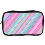 Background-lines Pink Toiletries Bag (Two Sides) Back