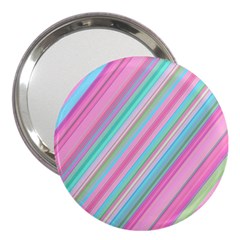 Background-lines Pink 3  Handbag Mirrors by nateshop