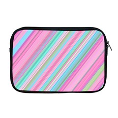 Background-lines Pink Apple Macbook Pro 17  Zipper Case by nateshop