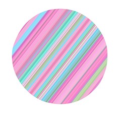 Background-lines Pink Mini Round Pill Box by nateshop