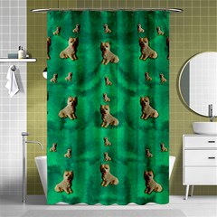 Happy Small Dogs In Calm In The Big Blooming Forest Shower Curtain 48  X 72  (small)  by pepitasart