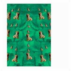 Happy Small Dogs In Calm In The Big Blooming Forest Large Garden Flag (two Sides) by pepitasart