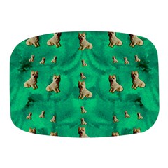 Happy Small Dogs In Calm In The Big Blooming Forest Mini Square Pill Box by pepitasart