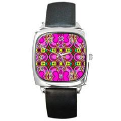 Abstract-karakkter Square Metal Watch by nateshop