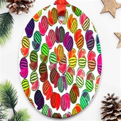 Watermelon Oval Ornament (two Sides) by nateshop