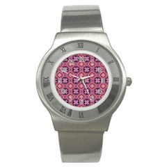 Abstract-background-motif Stainless Steel Watch by nateshop