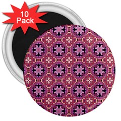 Abstract-background-motif 3  Magnets (10 Pack)  by nateshop