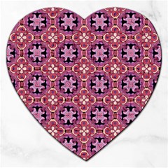 Abstract-background-motif Jigsaw Puzzle (heart) by nateshop