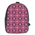 Abstract-background-motif School Bag (Large) Front